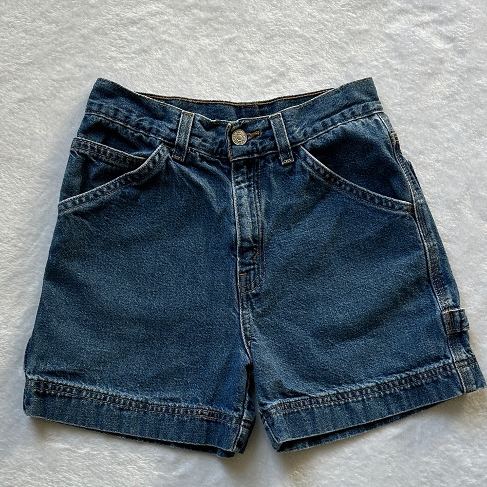 Vintage‎ Y2K Levi’s Youth Girls Red Tab Carpenter Utility Retro Jean Shorts 14
